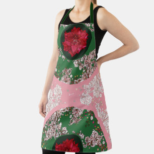 Flowers for Christmas Apron