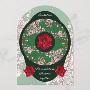 Flowers for Christmas Invitation