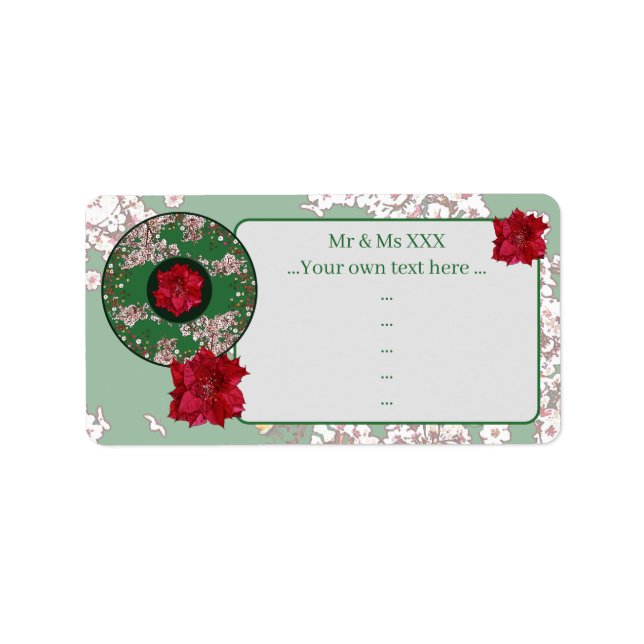 Flowers for Christmas Label (Front)