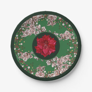 Flowers for Christmas Paper Plate