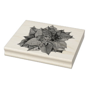 Flowers for Christmas Rubber Stamp