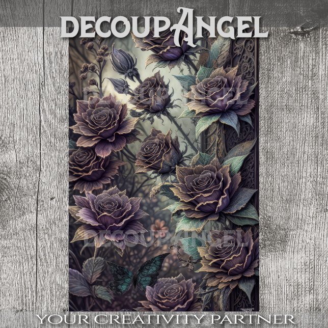 Flowers for Gothic Angels #1 - Decoupage - Tissue Paper (Creator Uploaded)