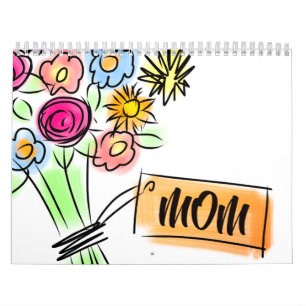 Flowers For Mum Tag Calendar