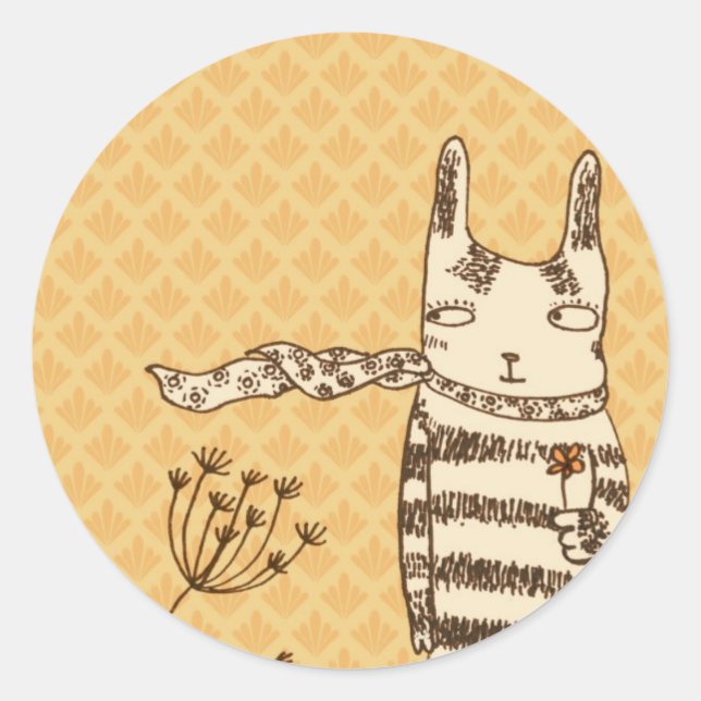 Flowers for you classic round sticker (Front)