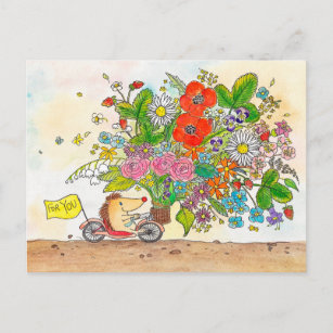Flowers for you postcard by Nicole Janes