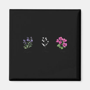 Flowers Foxglove Daisy Tulip Floral Magnet