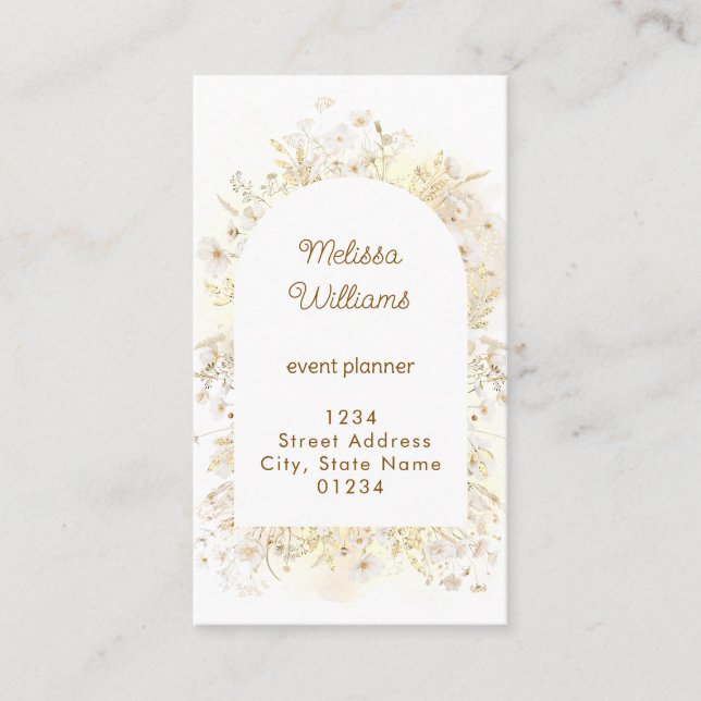  flowers frame business card (Front)