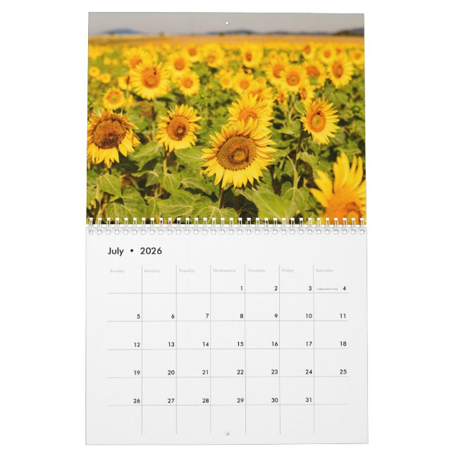 Flowers from Around the World  Calendar (Jul 2026)