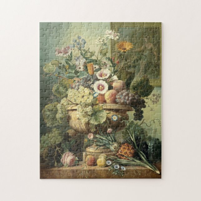 Flowers Fruits Vintage Mediaeval art Jigsaw Puzzle (Vertical)