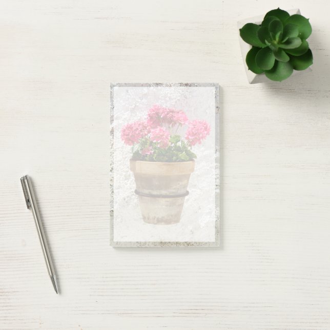 Flowers | Geranium In Flower in Pot Post-it Notes (Office)