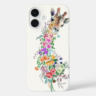Flowers Giraffe iPhone Case