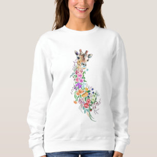 Flowers Giraffe Sweatshirt