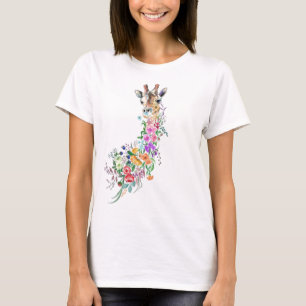 Flowers Giraffe T-Shirt