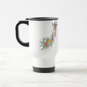 Flowers Giraffe Travel Mug