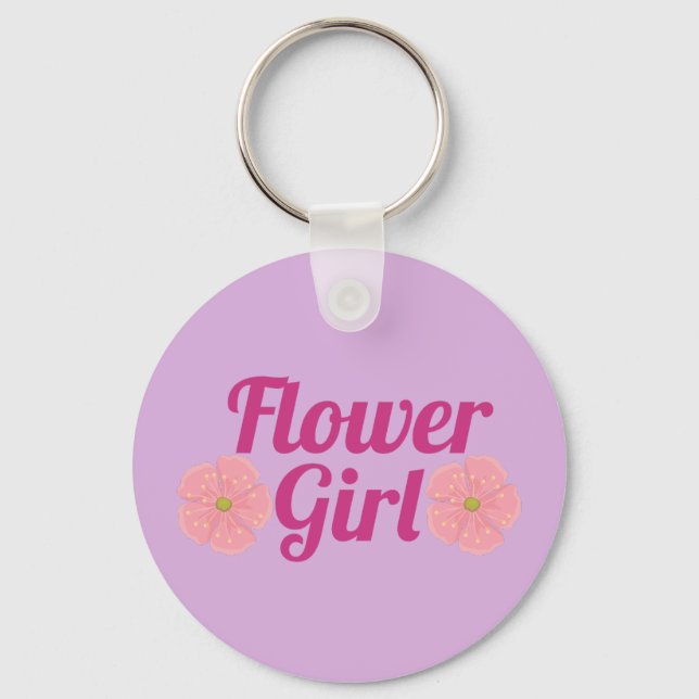 Flowers girl  key ring (Front)
