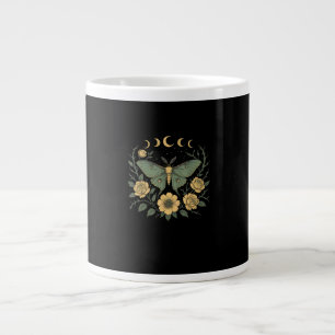 Flowers Goblincore Moth And Butterfly Cottagecore  Large Coffee Mug