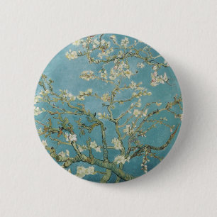 Flowers Gogh Branches Almond Blossoms Nature 6 Cm Round Badge