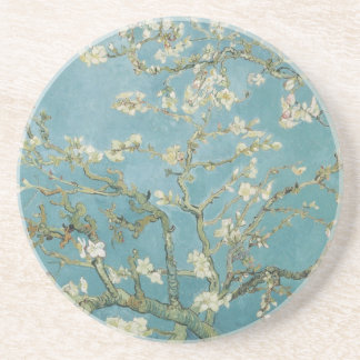 Flowers Gogh Branches Almond Blossoms Nature Coaster