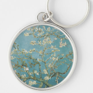 Flowers Gogh Branches Almond Blossoms Nature Key Ring