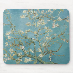 Flowers Gogh Branches Almond Blossoms Nature Mouse Mat