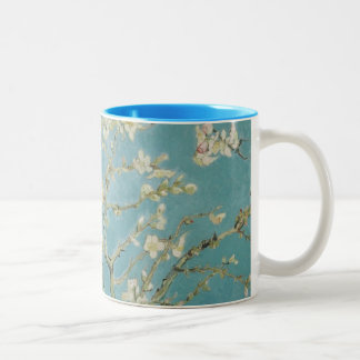Flowers Gogh Branches Almond Blossoms Nature Two-Tone Coffee Mug