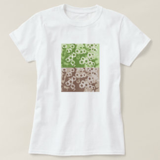 flowers green brown T-Shirt