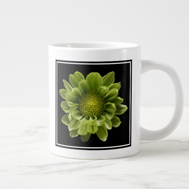 Flowers | Green Chrysanthemum Large Coffee Mug (Right)
