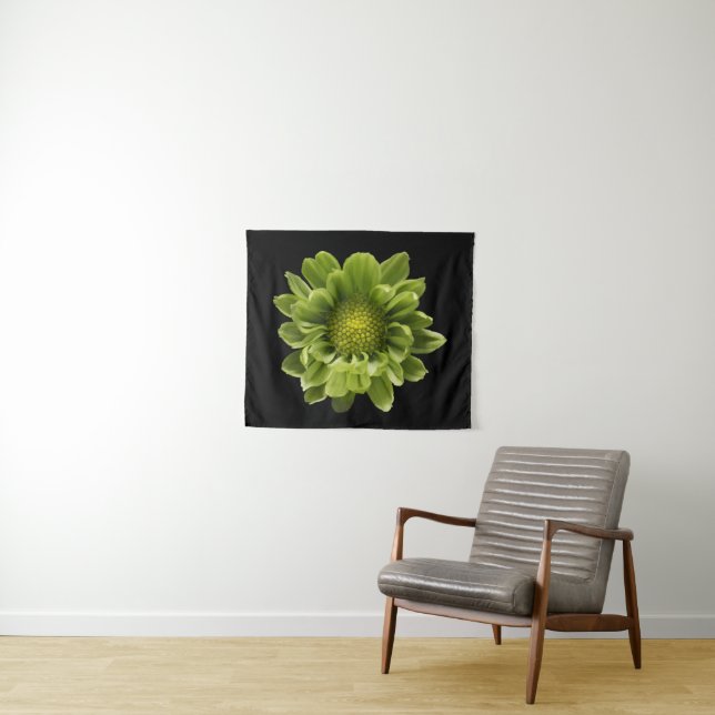Flowers | Green Chrysanthemum Tapestry (In Situ (Horizontal))