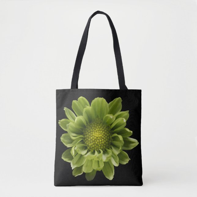 Flowers | Green Chrysanthemum Tote Bag (Front)