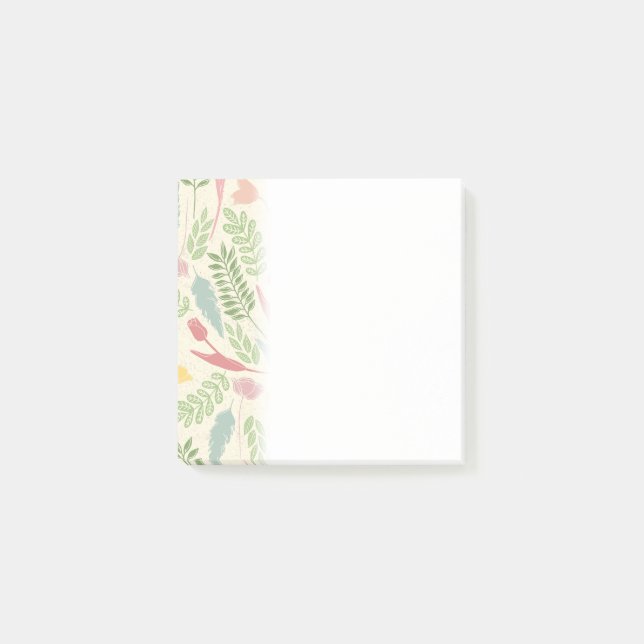 Flowers Green Leaves Floral Garden Spring Vibes Post-it Notes (Front)