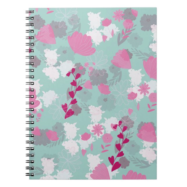 flowers green notebook (Front)