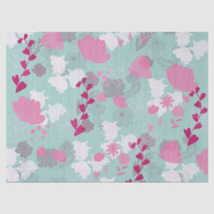 flowers green tissue paper
