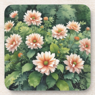 Flowers Greenery Elegant Watercolor Coaster