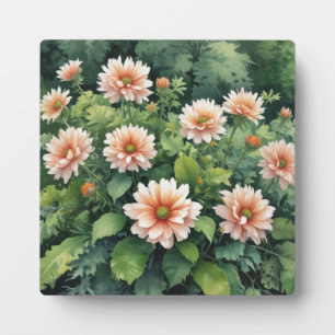 Flowers Greenery Elegant Watercolor Plaque