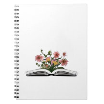 Flowers growing from book