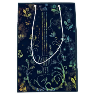 Flowers Guitar Art Gift Bag