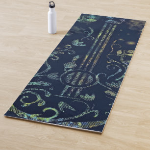 Flowers Guitar Art - Relax Sound Yoga Mat