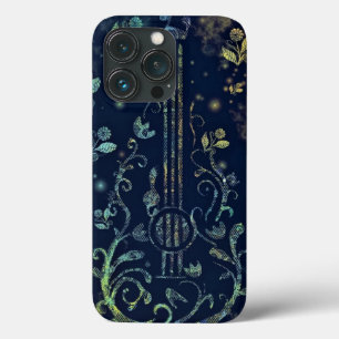 Flowers Guitar Art - Romantic Sound - Drawing iPhone 13 Pro Case