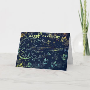 Flowers Guitar Birthday Card