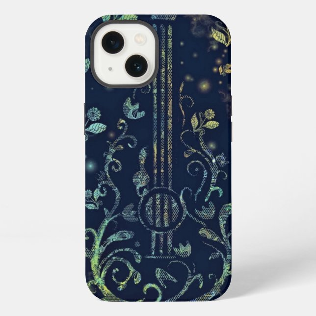 Flowers Guitar iPhone Case (Back)