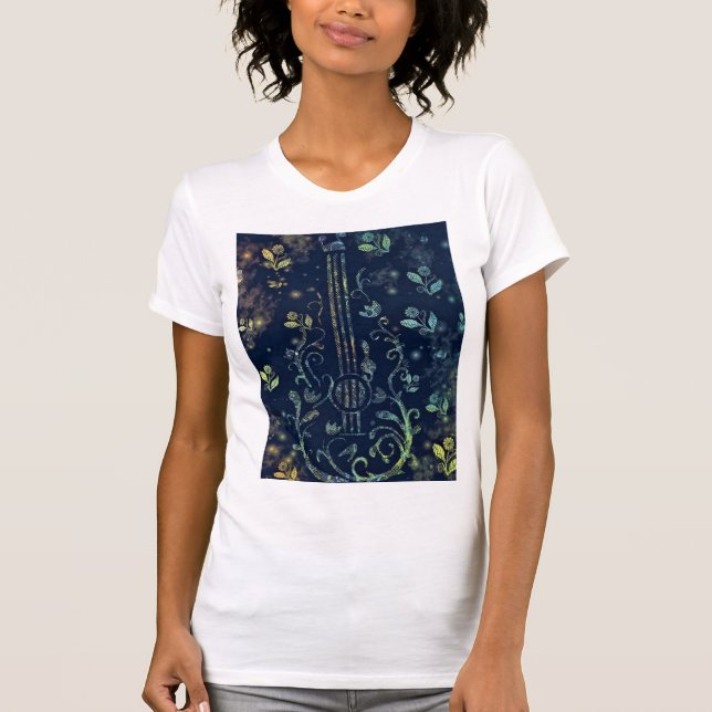 Flowers Guitar T-Shirt (Front)