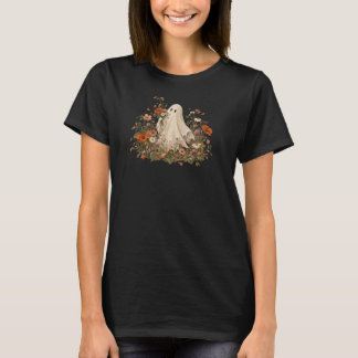 flowers halloween ghost shirt