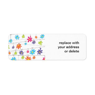 Flowers hanging from a line