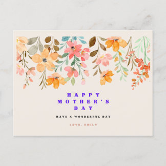 Flowers Happy Mothers Day Greeting Card
