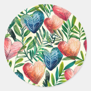Flowers Hearth: A Cosy and Elegant Floral Decor fo Classic Round Sticker