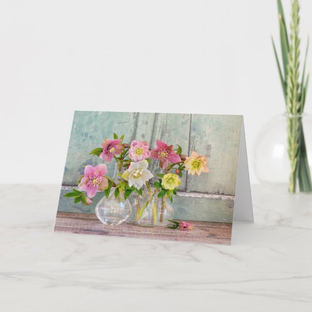 Flowers | Hellebores in Vases Card (Front)