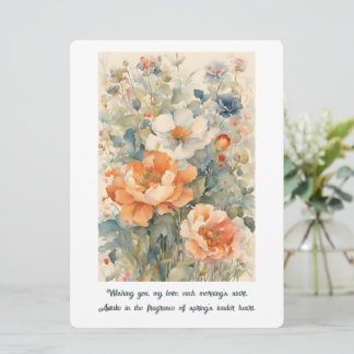 Flowers holiday card