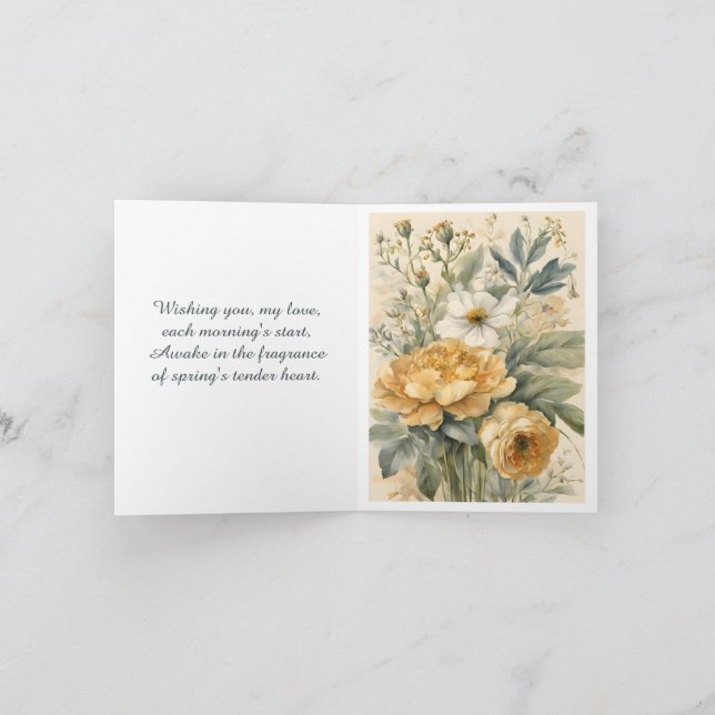 Flowers  holiday card (Inside)