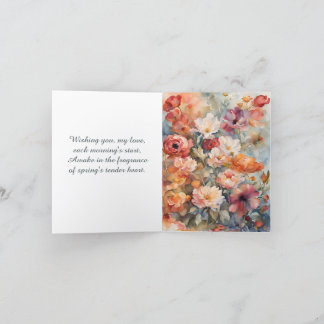 Flowers  holiday card