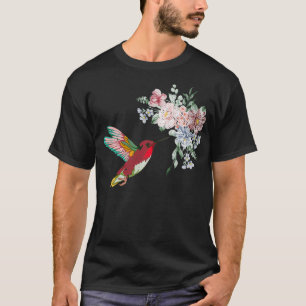Flowers Hummingbird Lover Vintage Nature Hummingbi T-Shirt